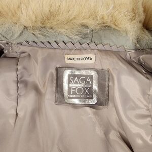 Saga Furs Cream and Gray Jacket